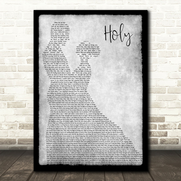 Florida Georgia Line Holy Man Lady Dancing Grey Song Lyric Quote Print