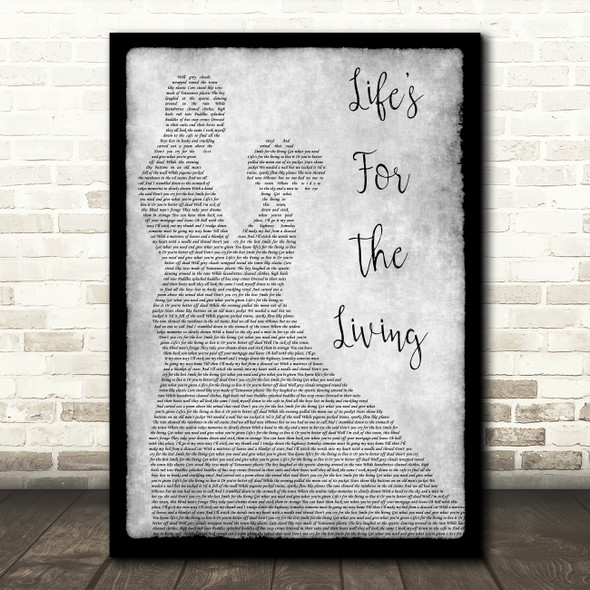 Passenger Life's For The Living Man Lady Dancing Grey Song Lyric Print