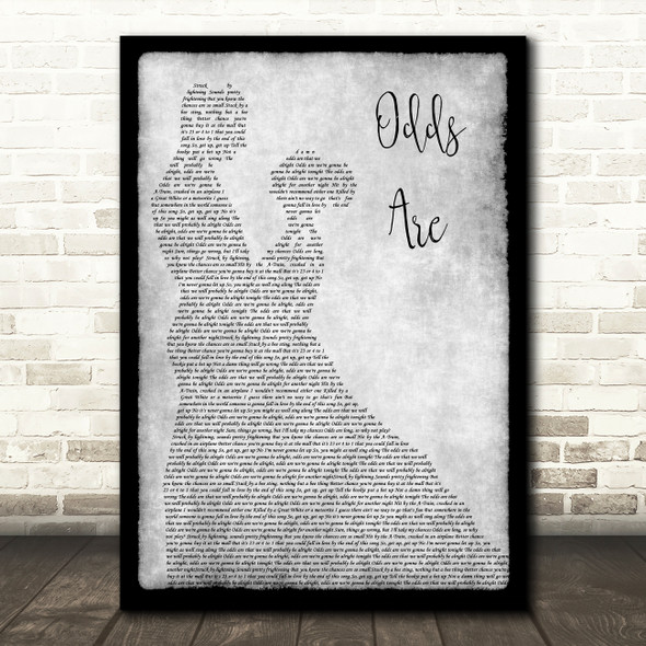 Barenaked Ladies Odds Are Grey Man Lady Dancing Song Lyric Music Art Print