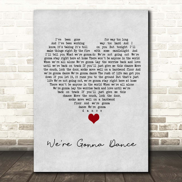 Cody Jinks We're Gonna Dance Grey Heart Song Lyric Print