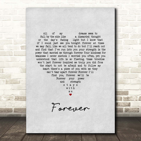 Dropkick Murphys Forever Grey Heart Song Lyric Print