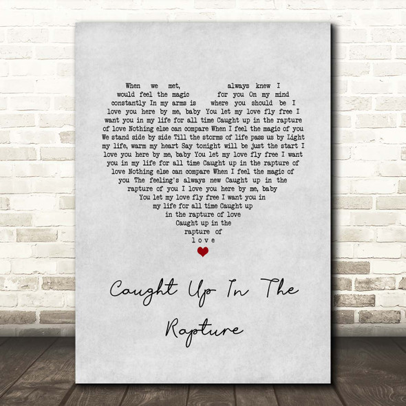 Anita Baker Caught Up In The Rapture Grey Heart Song Lyric Print