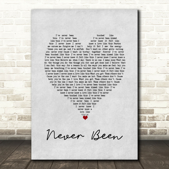 Mary J Blige Never Been Grey Heart Song Lyric Wall Art Print