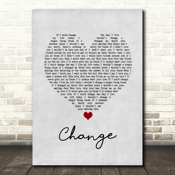 Lisa Stansfield Change Grey Heart Song Lyric Quote Music Print