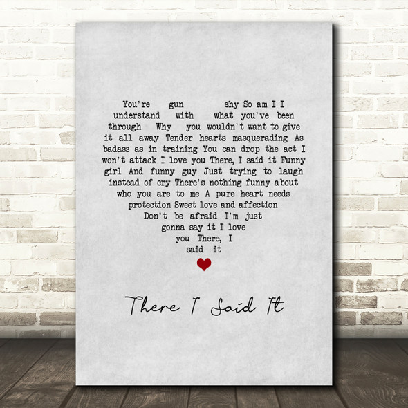Eels There I Said It Grey Heart Song Lyric Music Art Print
