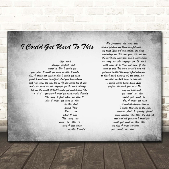 Becky Hill I Could Get Used To This Man Lady Couple Grey Song Lyric Print
