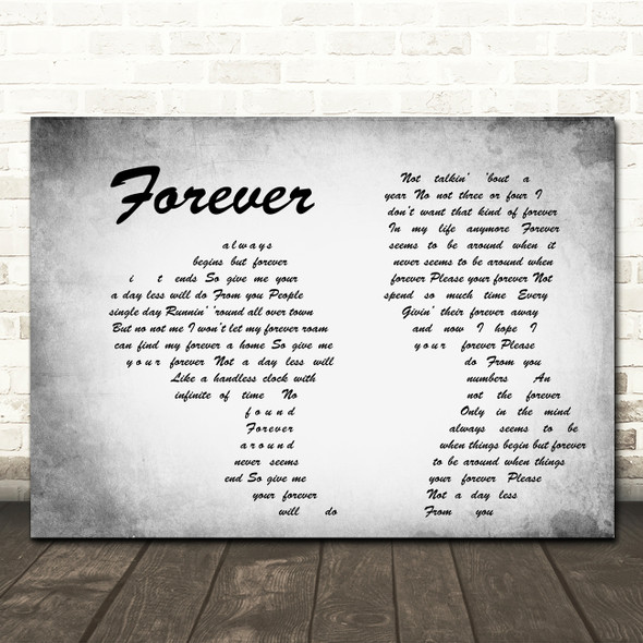 Ben Harper Forever Man Lady Couple Grey Song Lyric Quote Music Print