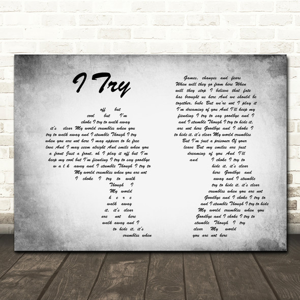 Macy Gray I Try Man Lady Couple Grey Song Lyric Print