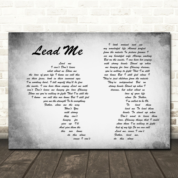 Sanctus Real Lead Me Man Lady Couple Grey Song Lyric Print