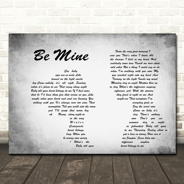 David Gray Be Mine Man Lady Couple Grey Song Lyric Quote Print
