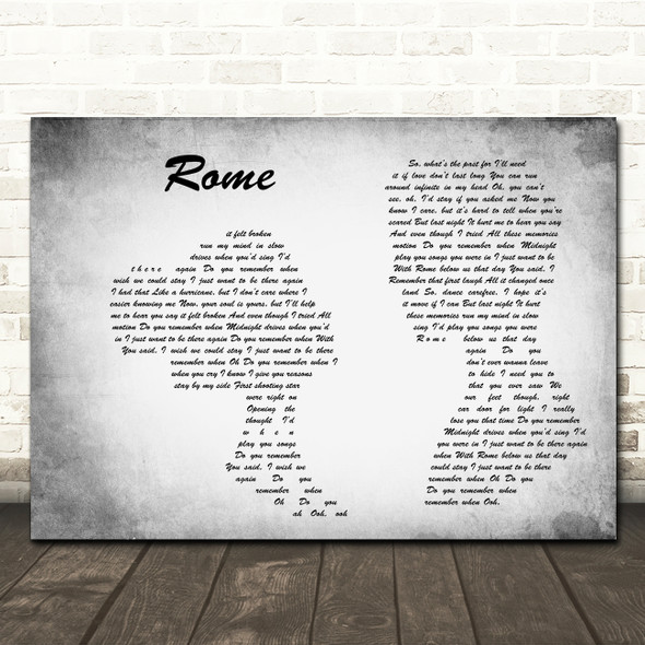 Dermot Kennedy Rome Man Lady Couple Grey Song Lyric Music Art Print