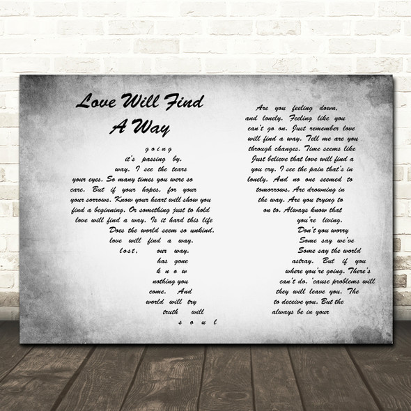 Lionel Richie Love Will Find A Way Man Lady Couple Grey Song Lyric Music Art Print