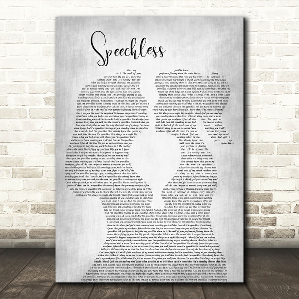 Dan + Shay Speechless Lesbian Women Gay Brides Couple Wedding Grey Song Lyric Music Art Print