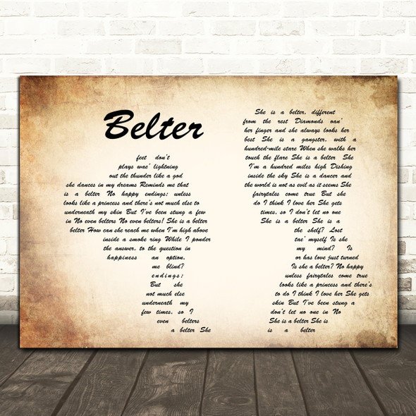 Gerry Cinnamon Belter Man Lady Couple Song Lyric Quote Print