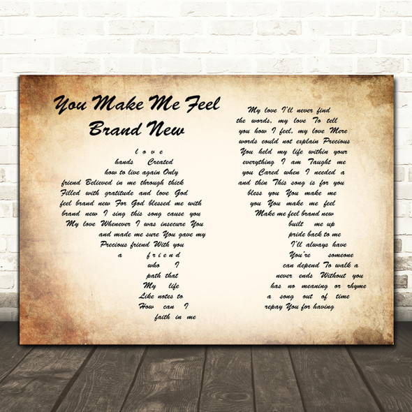Simply Red You Make Me Feel Brand New Man Lady Couple Song Lyric Print