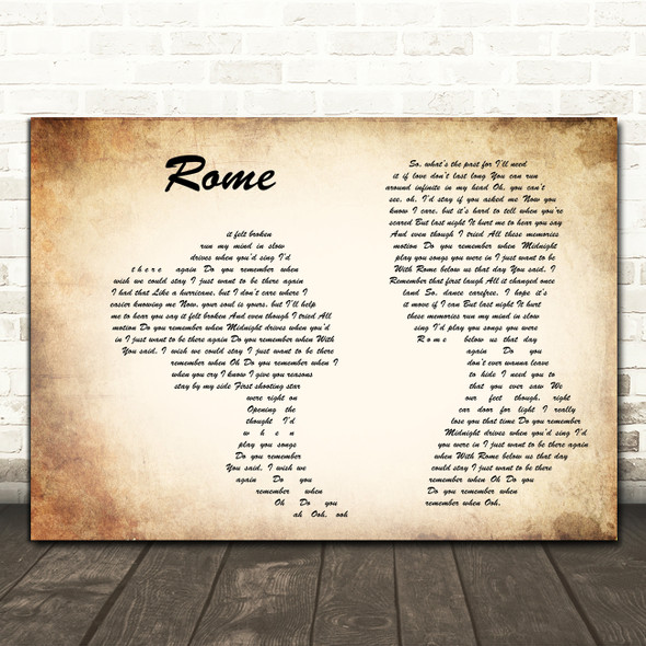 Dermot Kennedy Rome Man Lady Couple Song Lyric Music Art Print