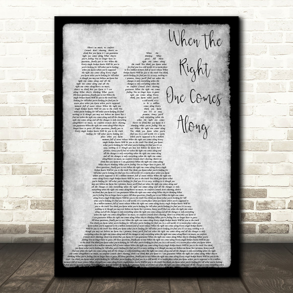 Clare Bowen & Sam Palladio When The Right One Comes Along Lesbian Couple Two Ladies Dancing Grey Song Lyric Music Art Print