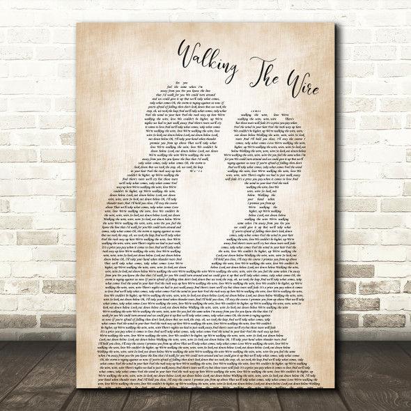 Imagine Dragons Walking The Wire Man Lady Bride Groom Wedding Song Lyric Wall Art Print