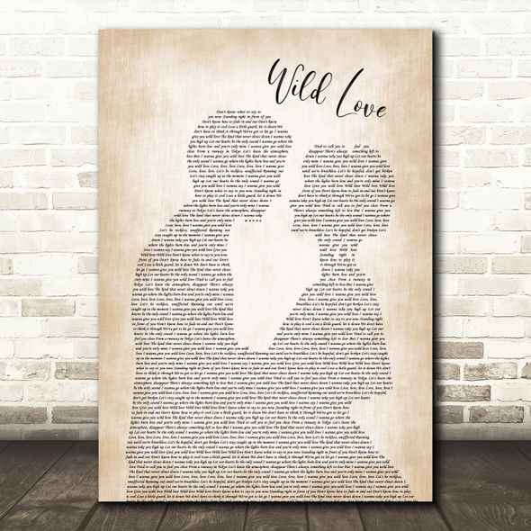 James Bay Wild Love Man Lady Bride Groom Wedding Print