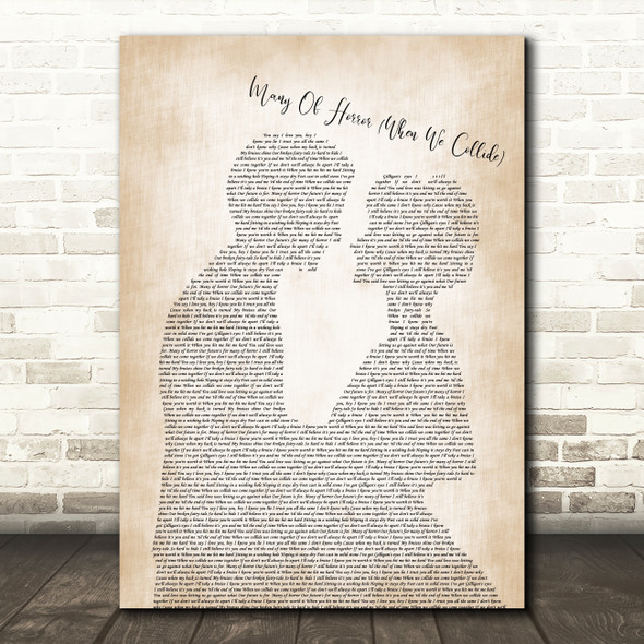 Biffy Clyro Many Of Horror (When We Collide) Man Lady Bride Groom Wedding Song Lyric Print