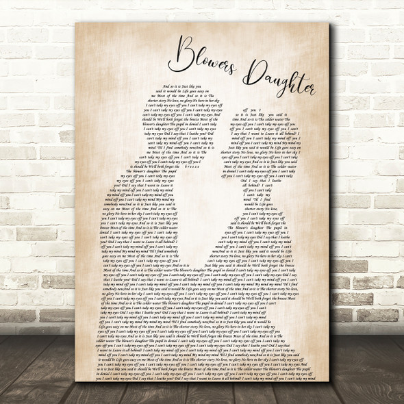 Damien Rice Blowers Daughter Man Lady Bride Groom Wedding Song Lyric Print