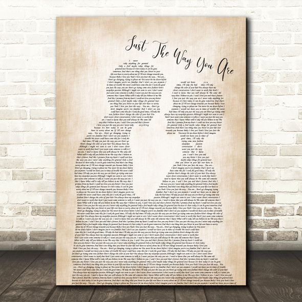 Barry White Just The Way You Are Man Lady Bride Groom Wedding Song Lyric Music Art Print