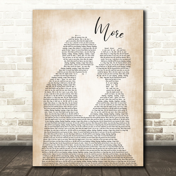 Frank Sinatra More Man Lady Bride Groom Wedding Song Lyric Quote Music Print