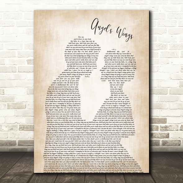 Social Distortion Angel's Wings Man Lady Bride Groom Wedding Song Lyric Quote Music Print