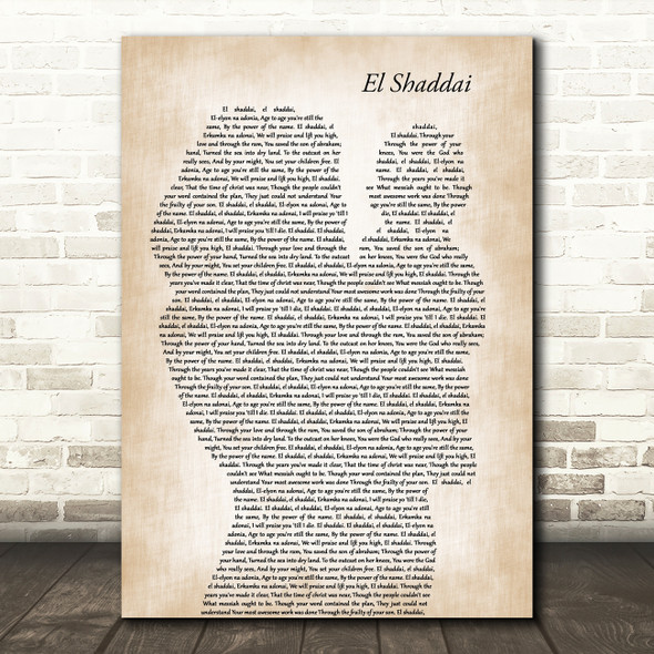 Amy Grant El Shaddai Mother & Baby Song Lyric Music Art Print
