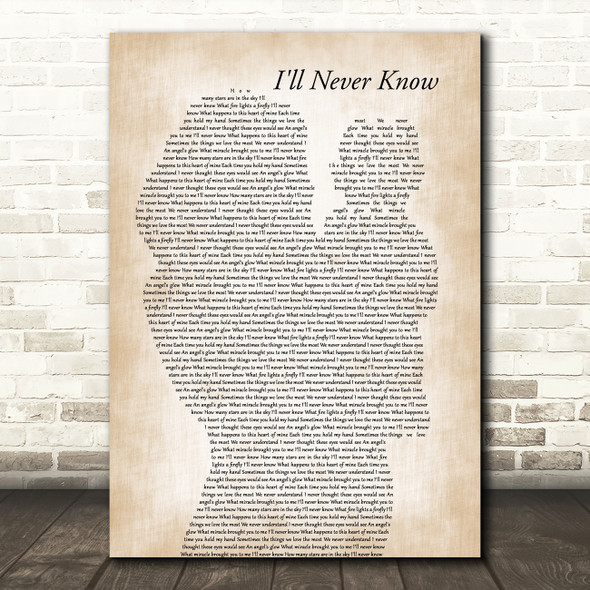 Elvis Presley I'll Never Know Mother & Baby Song Lyric Music Art Print