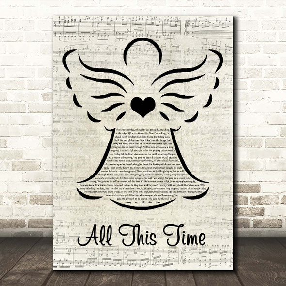 Michelle McManus All This Time Music Script Angel Song Lyric Print