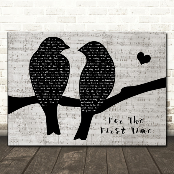 Rod Stewart For The First Time Lovebirds Music Script Song Lyric Music Art Print