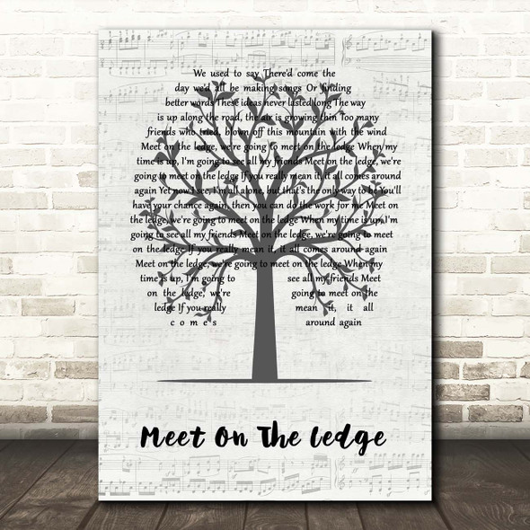 Fairport Convention Meet On The Ledge Music Script Tree Song Lyric Print