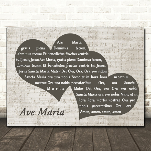 Katherine Jenkins Ave Maria Landscape Music Script Two Hearts Song Lyric Music Art Print