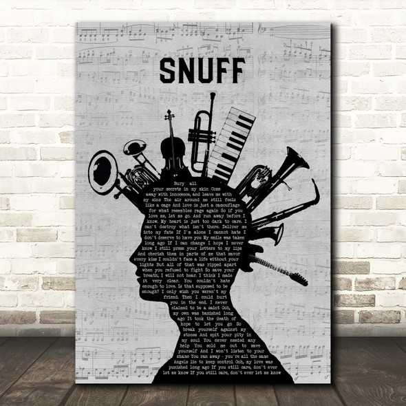 Slipknot Snuff Musical Instrument Mohawk Song Lyric Print