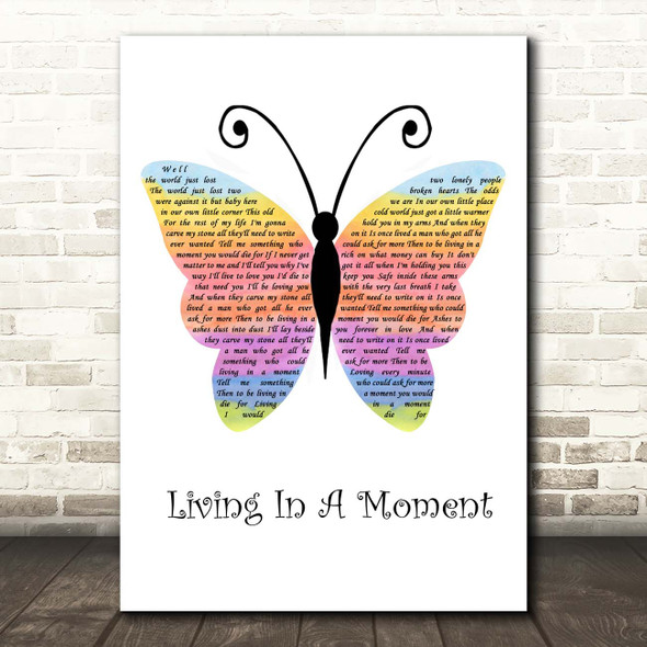 Ty Herndon Living In A Moment Rainbow Butterfly Song Lyric Print