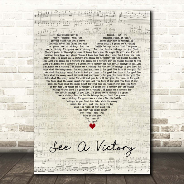 Elevation Worship See A Victory Script Heart Song Lyric Print