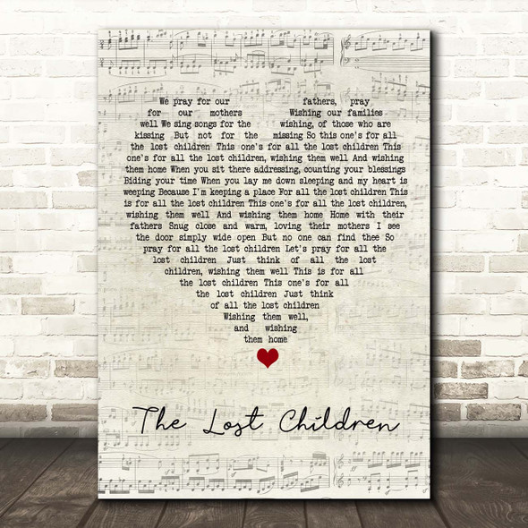 Michael Jackson The Lost Children Script Heart Song Lyric Print