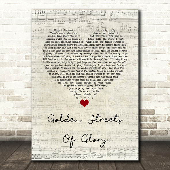 Dolly Parton Golden Streets Of Glory Script Heart Song Lyric Quote Music Print