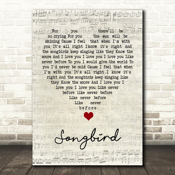 Eva Cassidy Songbird Script Heart Song Lyric Quote Music Print