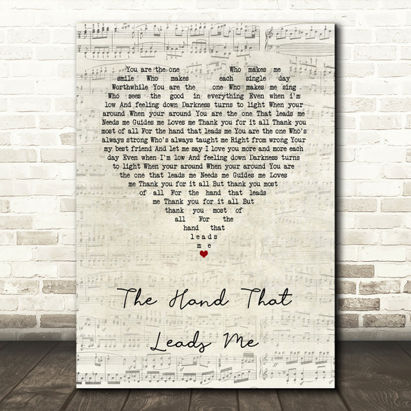 Jane McDonald The Hand That Leads Me Script Heart Song Lyric Quote Music Print