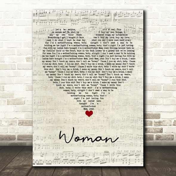 Kesha Woman Script Heart Song Lyric Quote Music Print