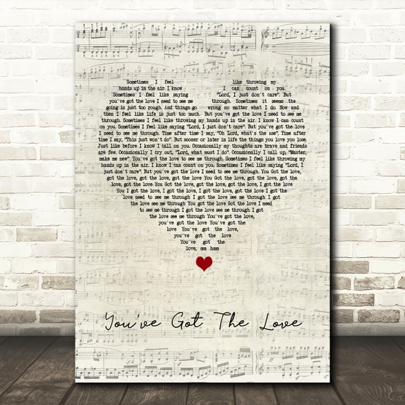 Candi Staton You've Got The Love Script Heart Song Lyric Quote Print
