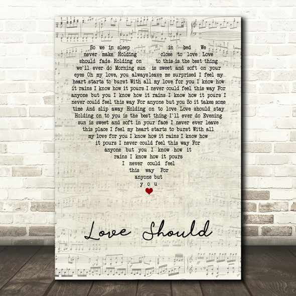 Moby Love Should Script Heart Song Lyric Print