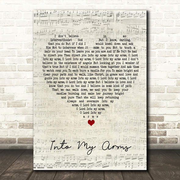 Nick Cave & The Bad Seeds Into My Arms Script Heart Song Lyric Print
