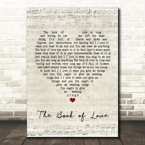 Peter Gabriel The Book of Love Script Heart Song Lyric Print