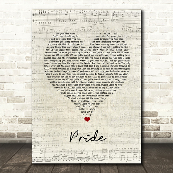 The Temperance Movement Pride Script Heart Song Lyric Print