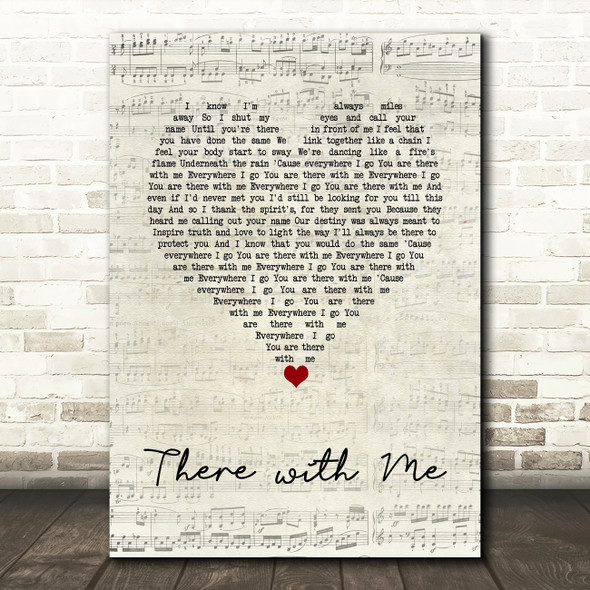 Dub FX There with Me Script Heart Song Lyric Music Art Print
