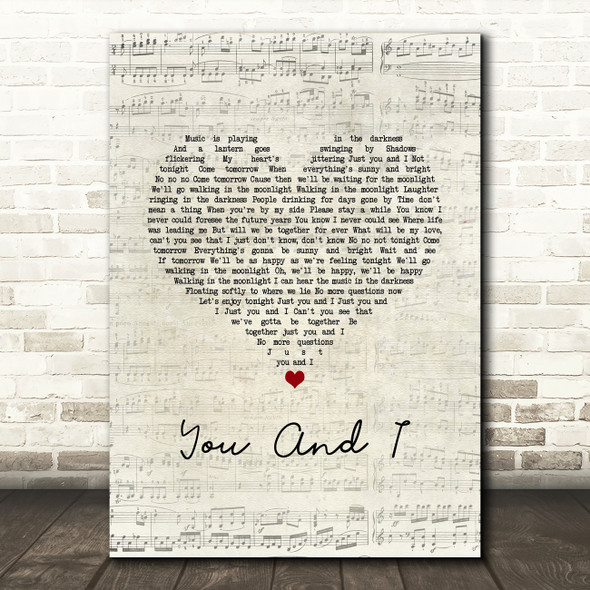 Queen You And I Script Heart Song Lyric Music Art Print
