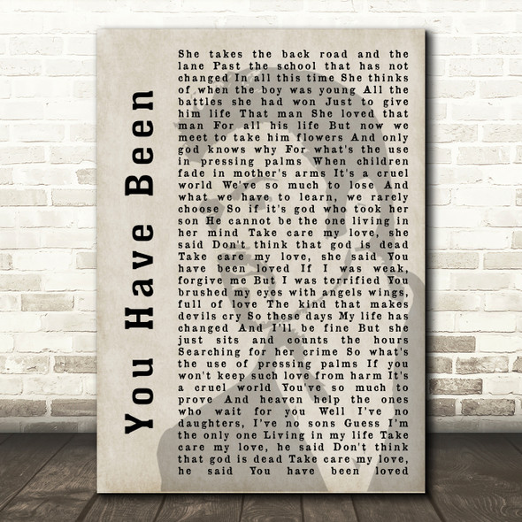 George Michael You Have Been Loved Shadow Song Lyric Quote Print